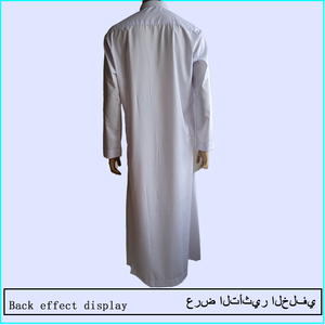 Thobe Marocain Pour Hommes Caftan Islamique Nouveau Design Superfin Polyester Brodé Arabe Robe <span class=keywords><strong>Dubaï</strong></span> Abaya Ramadan Eid Prière Outfit - Product Image 3