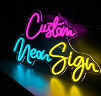 Enseigne néon LED personnalisée avec panneau acrylique étanche pour intérieur/extérieur – Décoration de logo professionnel pour bâtiments, bars, restaurants et murs
