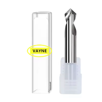 Haute Précision HSS Métal Cutter Carbure Alliage Outil De Fraisage Clé Seater Routeur Bit 1PCS 2-Flûte HRC55 Forets Centraux En Aluminium