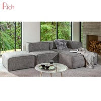 Modernes Minimalistisches Stoff-Ecksofa Modulares Sektionalsofa mit Chaiselongue für Zuhause, Apartment, Wohnzimmer, Hotel, Büro, Lobby