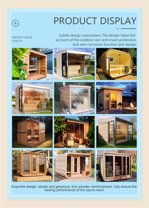 Più persone all'aperto Sauna cedro rosso legno cabina di legno Sauna e vapore secco a infrarossi Sauna casa per la vendita con doccia - Product Image 4