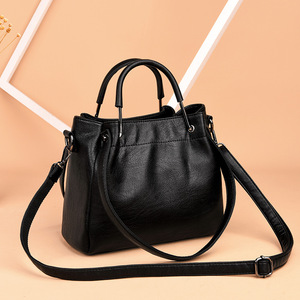 Factory Direct Sale Women's Retro Luxury Handbags Large Capacity Leather Pu Vintage <b>Tote</b> Bag Shoulder Shopping Bag Women - Product Image 3