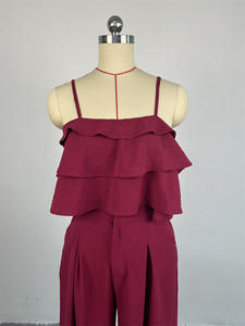 Novedad <span class=keywords><strong>de</strong></span> verano, ropa <span class=keywords><strong>de</strong></span> mujer, Sexy, una palabra, cuello, volantes, talla grande, pantalones recortados, pierna, <span class=keywords><strong>biblioteca</strong></span>, conjuntos <span class=keywords><strong>de</strong></span> talla grande para mujer - Product Image 4