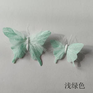 Mariposas Artificiales de Plumas Suaves con Cola de Golondrina y Brillo para Decoración de Bodas y Guardería - Product Image 4