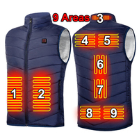 Fabricant OEM Veste chauffante unisexe rechargeable USB pour homme pour l'hiver 2 4 9 zones Gilet chauffant thermique chauffant
