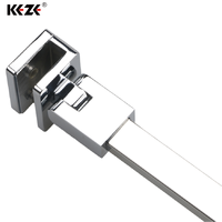 Barres de support réglables modernes en acier inoxydable 304 pour porte de douche en verre, finition chromée, certifiées CE, pour salle de bain d'hôtel