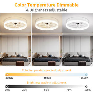 <b>Smart</b> Bedroom <b>Ceiling</b> <b>Fan</b>, Flush Mount, <30dB Quiet, Adjustable Color & with Timing, Dimmable 6-Speed, APP/Remote Control - Product Image 3