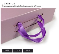 Jinbar Boîte colorée personnalisée avec couvercle magnétique Valise de luxe rigide pour sac à main Boîtes cadeaux violettes Wholesa pour filles Bracelets habillés