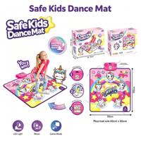 Tapis de danse électronique avec 5 boutons lumineux sans fil, LED musicale, tapis de jeu musical sensible au toucher