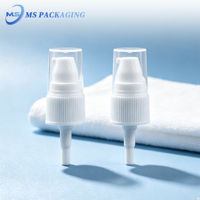 Pompe de distribution en plastique à couvercle complet 18/410 20/410 24/410 pour pompe à crème cosmétique avec bouchon à bec pour bouteilles et tubes