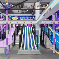 Ensemble de jeux d'intérieur de haute qualité avec toboggan, aire de jeux d'escalade pour parc d'attractions, vente en gros directe d'usine