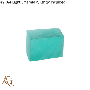 Nano Diamante en Bruto Cultivado en Laboratorio # Gema de Color Verde Azul Esmeralda Claro (Ligeramente Incluida) Z 0/4, Corte de Gema, Sintética, Simulada, Creada en Laboratorio - Product Image 1