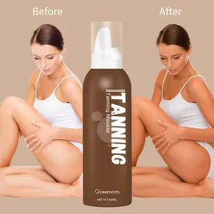 Custom Logo Long Lasting Self Tanning Sunless Fake Tan Tanning Mousse Private Label for Amazon Top Selling