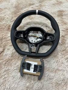 Volante deportivo M de cuero con paleta de cambio ancho personalizado para <span class=keywords><strong>BMW</strong></span> Serie F F30 F10 F20 X5 E70 E60 E71 E90 F22 F15 M3 <span class=keywords><strong>M5</strong></span> M6 - Product Image 3