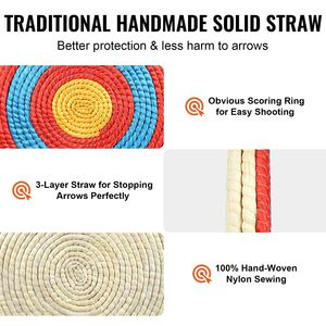 Db bán buôn truyền thống rắn rơm bắn cung mục tiêu 3 lớp 20 \ "Mũi Tên mục tiêu bắn cung làm bằng tay mũi tên & phụ kiện - Product Image 3
