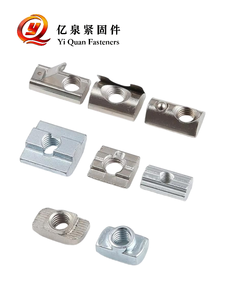 Écrou en T coulissant standard européen, <span class=keywords><strong>bloc</strong></span> carré, écrou à fente en T nickelé classe 4.8 6.8 6.0mm pour fixation de profilés en aluminium - Product Image 2
