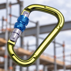 Mousqueton à visser en forme de D, 22 kN, en alliage d'aluminium anodisé, ouverture de 22 mm, 80 g, pour l'escalade, conforme aux normes EN 12275, EN 362, HM A2448PSG - Product Image 6