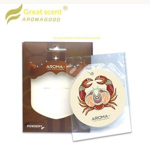 Ambientadores <span class=keywords><strong>de</strong></span> Coche con Fragancia en Polvo <span class=keywords><strong>de</strong></span> los Doce Signos del Zodiaco, Tarjetas Aromáticas Colgantes en Bolsa <span class=keywords><strong>de</strong></span> Plástico para Coche - Product Image 5