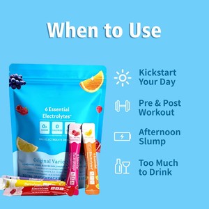 Polvo Electrolítico Sin Azúcar OEM, 6 Electrolitos Esenciales, Bebida Hidratante Cero Calorías para Keto, Vegano, Antes y Después del Ejercicio - Product Image 2