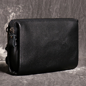 Wholesale New Top Layer Cowhide Clutch <b>Bag</b>, Genuine Leather Large Capacity Long Phone <b>Coin</b> Purse for Men Women - Product Image 6