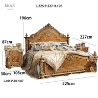 Neues Design Luxuriöses Bettgestell aus Holz im Barockstil – Elegante Schlafzimmermöbel für Anspruchsvolle Räume