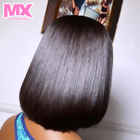 Perruque en cheveux humains courte et bouclée, dentelle HD transparente, vente en gros, pas cher, 10 pouces, fermeture 4x4, perruques courtes et bouclées pour femmes noires