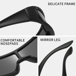 All'ingrosso Y2K Millenium Generation Cyberpunk occhiali da sole futuristici un pezzo intero montatura occhiali per uomo e donna UV400 - Product Image 5