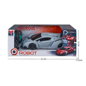 Auto <span class=keywords><strong>RC</strong></span> EPT Scala <span class=keywords><strong>1</strong></span>:18 2-in-<span class=keywords><strong>1</strong></span> a 7 Canali con Funzione di Deformazione con Un Tasto e Funzione Spray, Robot Trasformabile Rosso per Bambini - Product Image 3