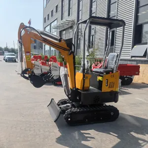 Envío gratis Mini excavadora sobre orugas 1 tonelada 2 toneladas Granja hidráulica Excavadora pequeña para la venta