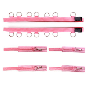 Correas de cama de juguete con varios anillos para adultos, esposas y tobilleras, correas de cama de <span class=keywords><strong>Bondage</strong></span> para esclavo - Product Image 6