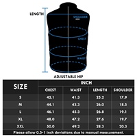 Gilet chauffant SAVIOR à double commande 7.4V/5200mAh, gilet d'hiver sans manches chaud pour l'extérieur, logo personnalisé, gilet chauffant USB pour homme