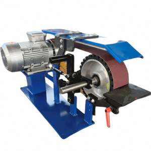 Ponceuse à bande de bureau pour le meulage de corps de réservoir, dispositif de polissage dynamique à vitesse variable, machine abrasive pour les bavures en acier inoxydable - Product Image 2