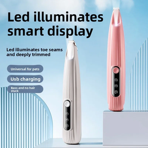 New <b>Dog</b> Paw Trimmer with LED Light Fully Waterproof Pet Hair Trimmer with LED Display <b>Dog</b> Clippers for Grooming 18mm Widen Blade - Product Image 1