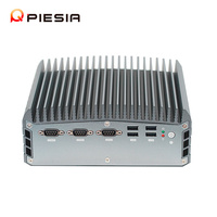 Industrial Fanless itx mini pc x86 CPU 6th/7th/8th computadora industrial integrada con 6COM VGA HD LVDS