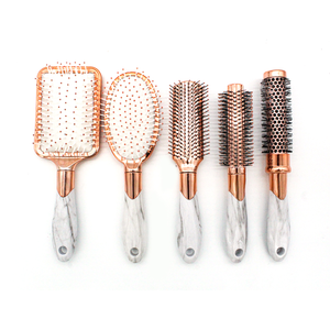 5 Set di spazzole per <span class=keywords><strong>capelli</strong></span> in marmo di plastica Paddle Pad e blow-dry inclusa <span class=keywords><strong>spazzola</strong></span> per <span class=keywords><strong>capelli</strong></span> con cuscino a paletta e <span class=keywords><strong>spazzola</strong></span> rotonda per asciugatura a soffiaggio - Product Image 1