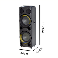 Super Bass Stereo Doppel 12 Zoll Heimkino system Karaoke Bluetooth-Lautsprecher mit drahtlosem Mikrofon Home Karaoke-System