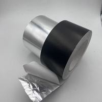 Ruban adhésif en aluminium noir pour CVC, résistant à la chaleur, ignifuge, retardateur de flamme, pour l'étanchéité des conduites et des gaines, adhésif acrylique, masquage