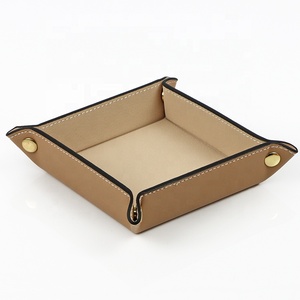 Sản Phẩm Mẫu Miễn Phí Sẵn Sàng Chứng Khoán Pu Da Xúc Xắc Khay Coin Key Tray Faux Leather Phụ Kiện Khay - Product Image 1