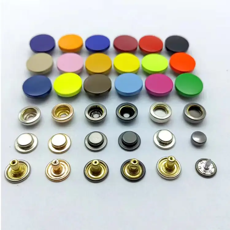 garment accessories big snap button Metal Press Stud Button According to the New color card