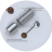 Mini moulin à café manuel en acier inoxydable 304 avec meules coniques, réglage interne en aluminium, portable pour expresso, pour le voyage