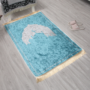 Jacquard Anti-Slip Bedrukt Tapijt Abstract Patroon Mousseline Gebedsmat Machine Gemaakt - Product Image 3