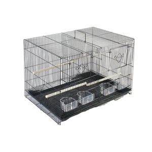 Livraison Gratuite - Cage à Oiseaux Pliable en Acier Inoxydable pour Éleveuse de Perruches et Ara, Grande Taille 76x45x46cm, 1 Pièce, Design Moderne Noir Personnalisé - Product Image 5