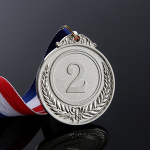 Cero beneficio (medalla de metal, 2,5 pulgadas) Medallas de premios deportivos, medallas de oro para ganadores del 1er lugar, con cinta roja, blanca y azul de 32 pulgadas