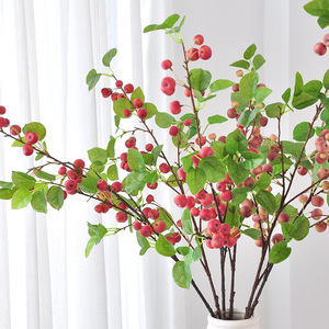 Branches de fruits artificielles Yoshinobu, baies en mousse, plantes vertes, grandes branches d'arbre décoratives sur pied - Product Image 1