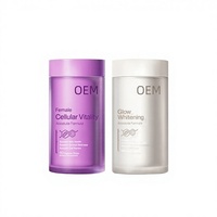 Capsules de Glutathion en Bouteille Photon Virale Douyin, Fabrication OEM sous Contrat, Petite Bouteille Violette, Personnalisation de Marque Privée OEM