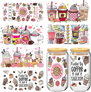 Pegatinas de Transferencia UV DTF para Tazas, Diseño 2026, 6 Hojas, Impresión UV, Resistentes al Agua, Forma Personalizada, Transferencias por Frotamiento para Tazas - Product Image 1