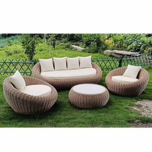 Set di Divani <span class=keywords><strong>in</strong></span> <span class=keywords><strong>Rattan</strong></span> dal Design Moderno per Balcone, Cortile o Arredamento da <span class=keywords><strong>Giardino</strong></span> - Product Image 3