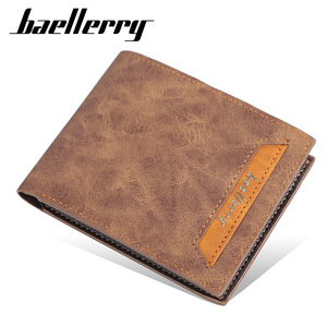 Baellerry Men's Short <b>Wallet</b> Thin Multi Card Slot Horizontal Style Small Receipt <b>Holder</b> Slim Design Everyday Use - Product Image 1