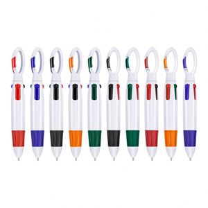 Personalized Multi-color Shuttle Pen With <b>Clip</b>-on <b>Hook</b> Custom Logo Printed Novelty Writing Pen for School Office Promotion - Product Image 1