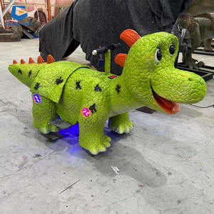 Coche de paseo de dinosaurio eléctrico para niños que funciona con monedas de diversión para el centro comercial - Product Image 6